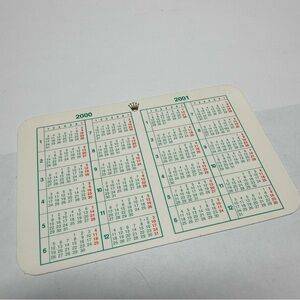 ROLEX Calendar 2000-2001 year